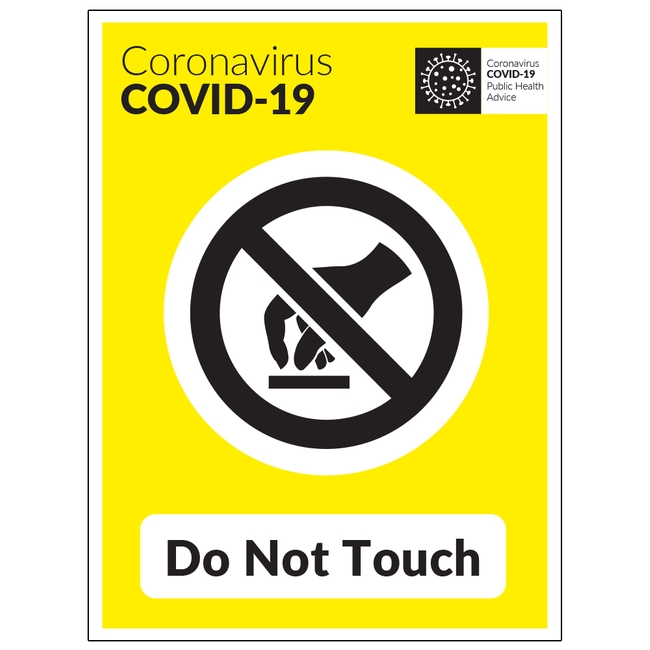 Coronavirus Do Not Touch Sign